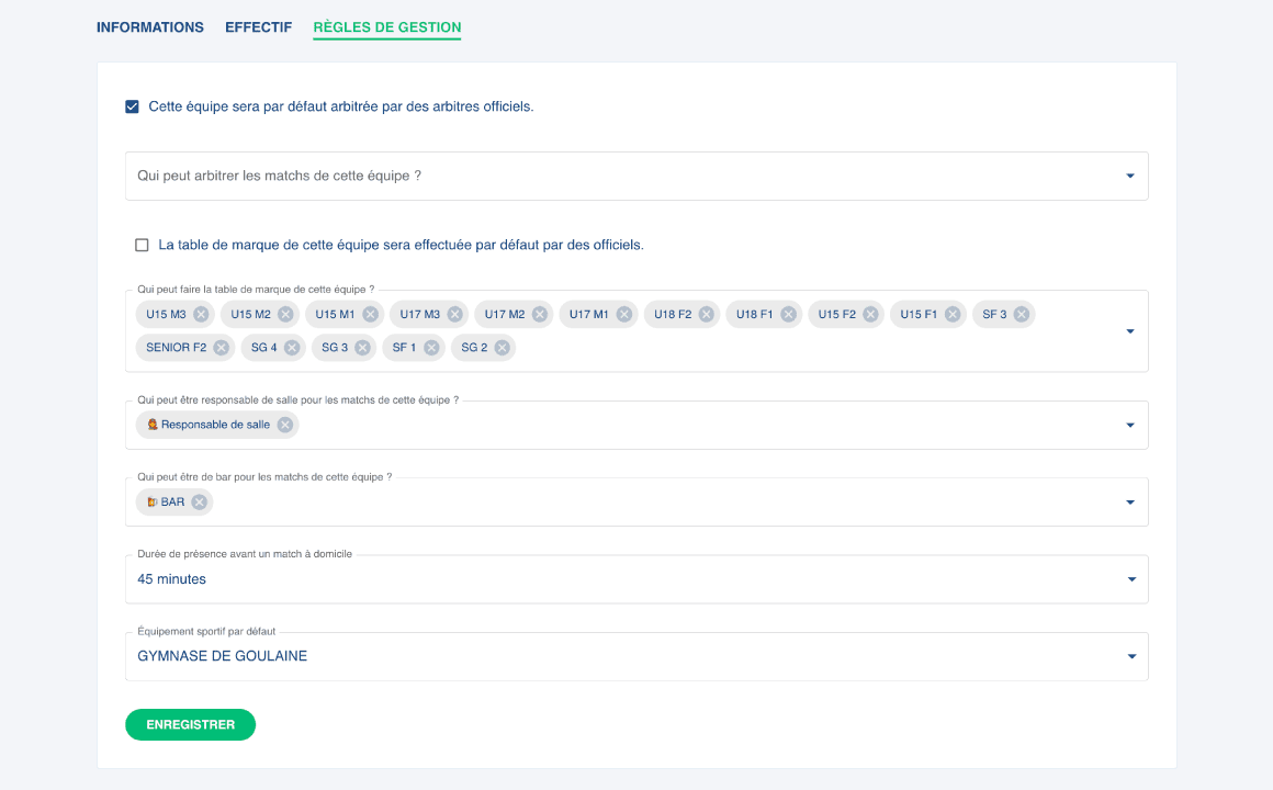 Différentes caractéristiques et règles de gestion du Module Convocations