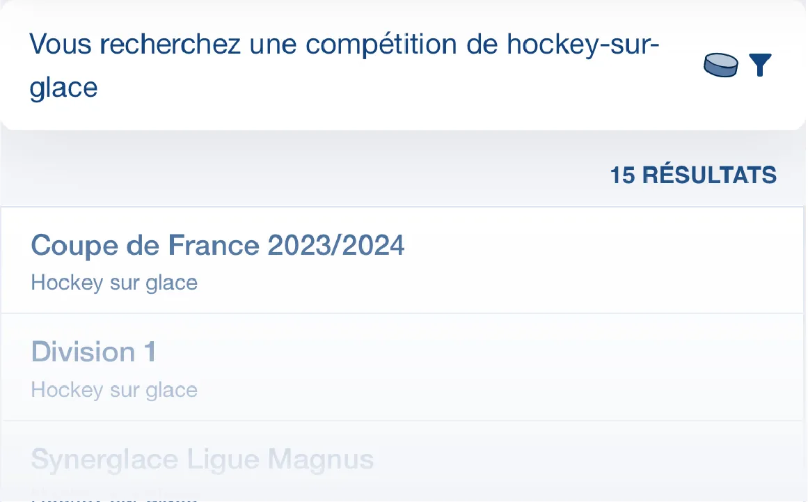 Image de recherche des compétitions de hockey sur glace sur Score'n'co