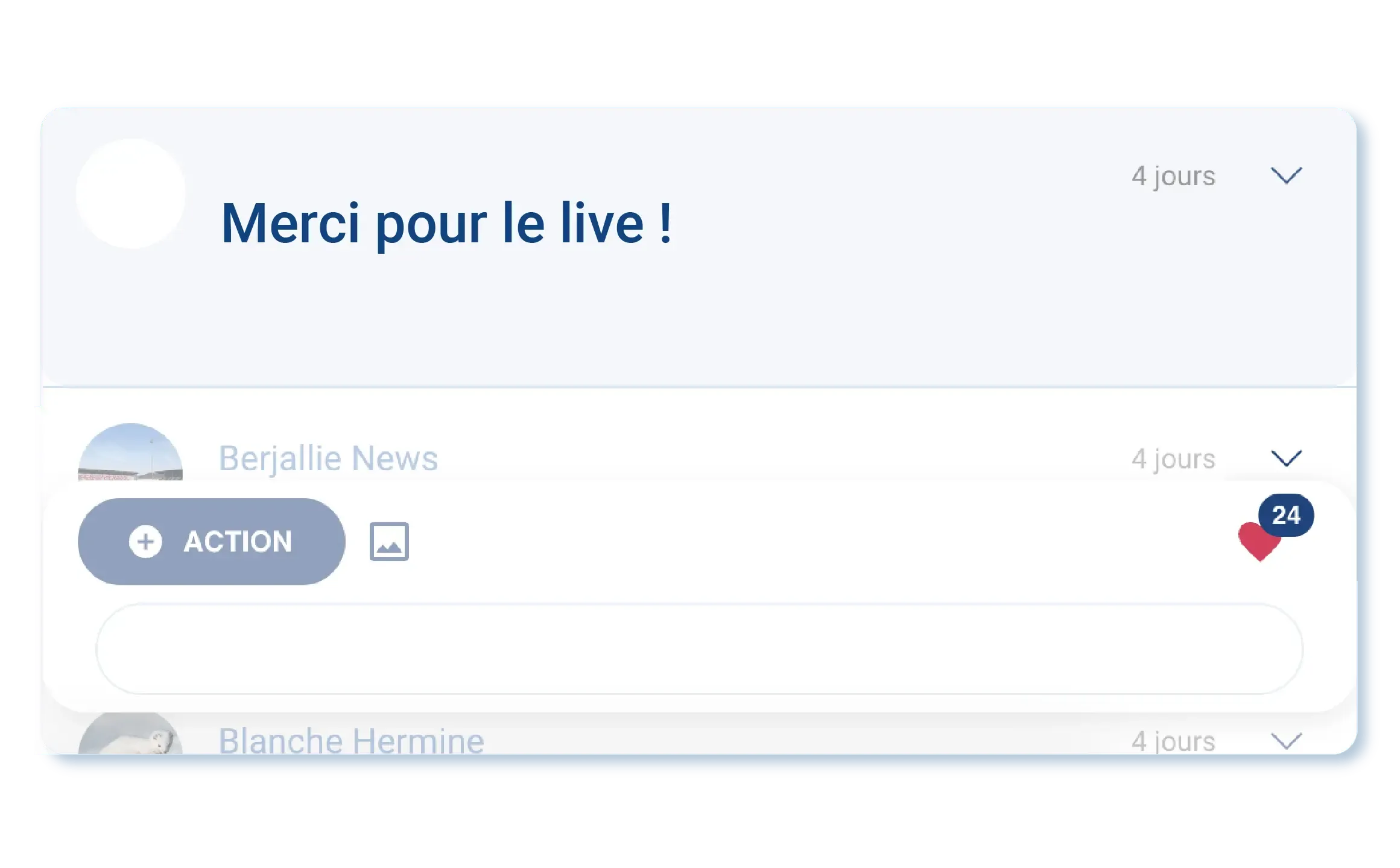 Bouton pour remercier le scoreur