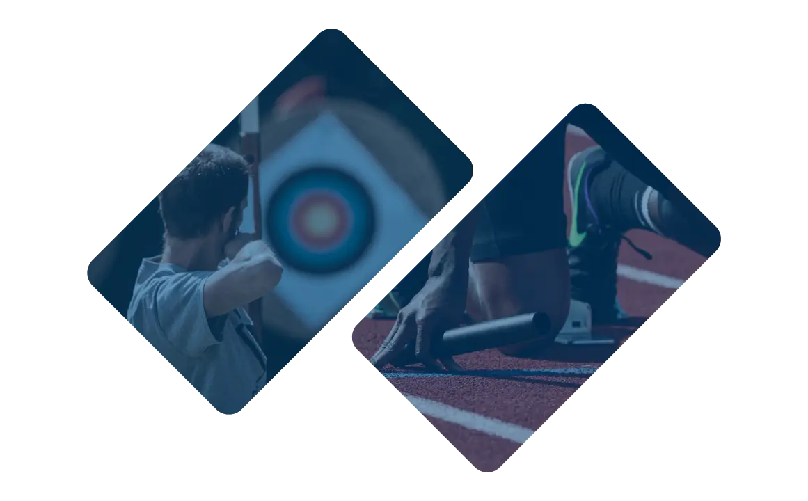 Tir à l'arc et départ starting block athlétisme